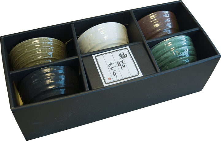 Minoyaki bowl set Ø12 cm x H7 cm 5 pieces