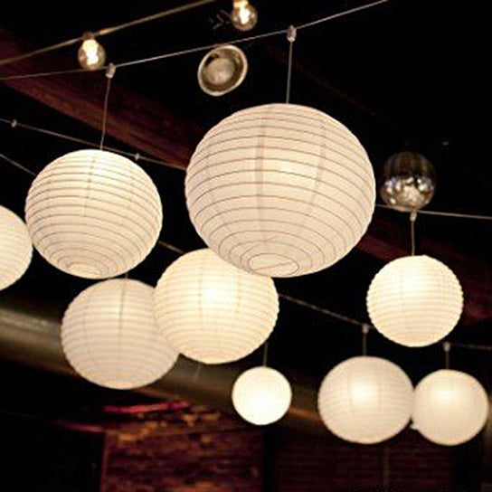 Lantern WHITE sphere Medium 40cm