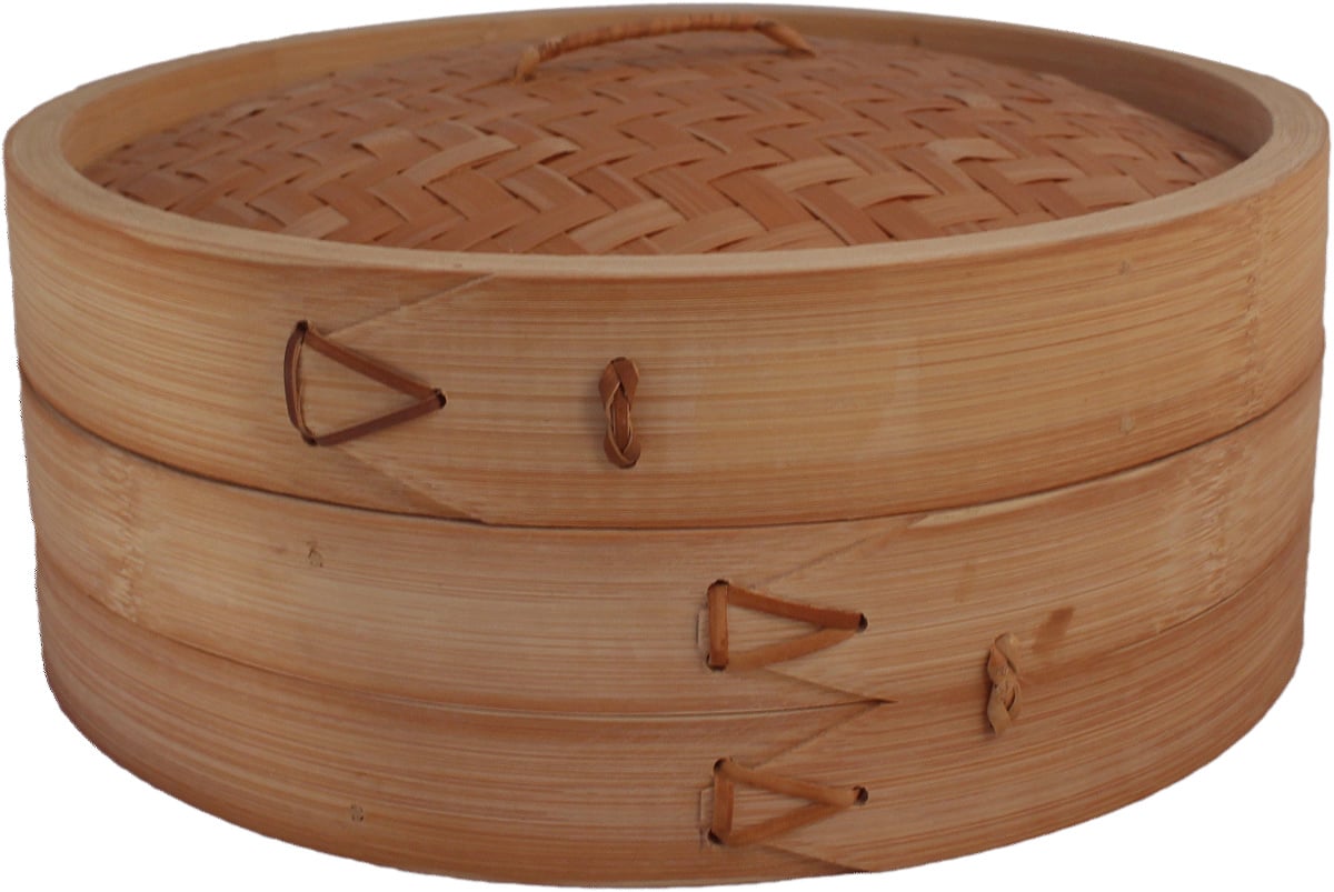 Bamboo steamer basket 1 layer with lid Ø20 cm