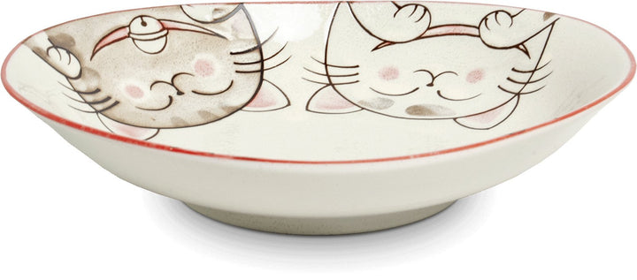 Three cats Bowls oval red 17x15 cm | H4 cm