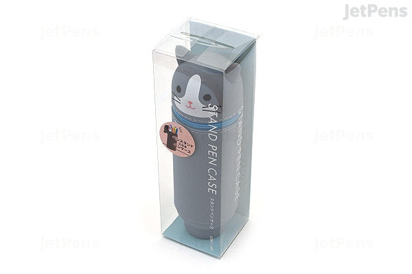 LIHIT LAB Punilabo Stand Pen Etui - Grey Cat