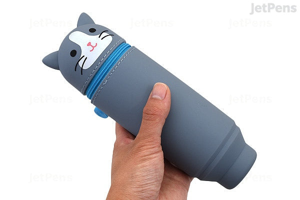 LIHIT LAB Punilabo Stand Pen Etui - Grey Cat