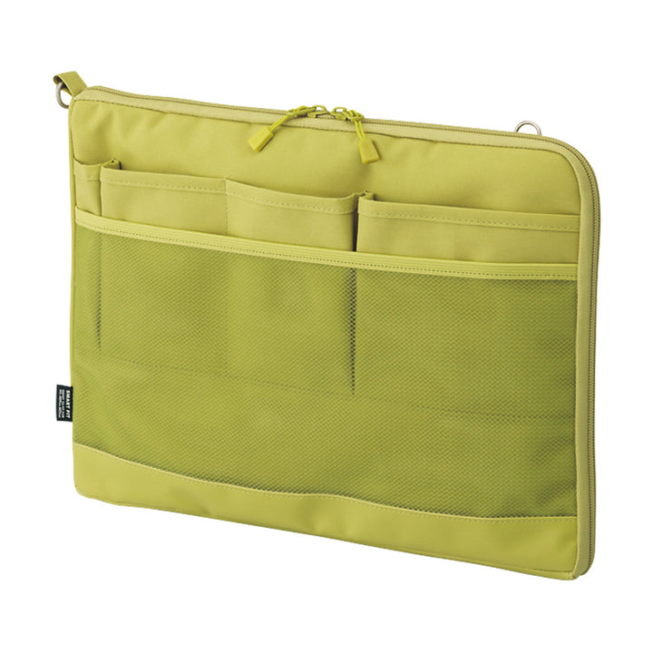 LIHIT LAB Japan Smart Fit Bag in Bag A4 light Green Moss