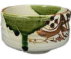 Matcha bowl Shino Oribe Nagashi Ø11 cm | H7 cm