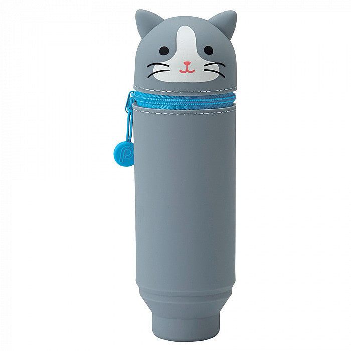 LIHIT LAB Punilabo Stand Pen Etui - Grey Cat