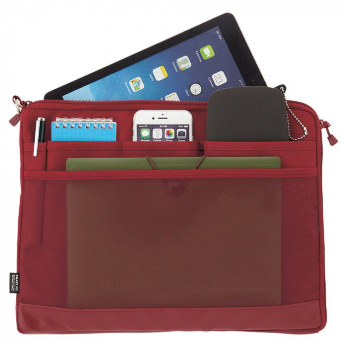 LIHIT LAB Japan Smart Fit Bag in Bag A4 Red