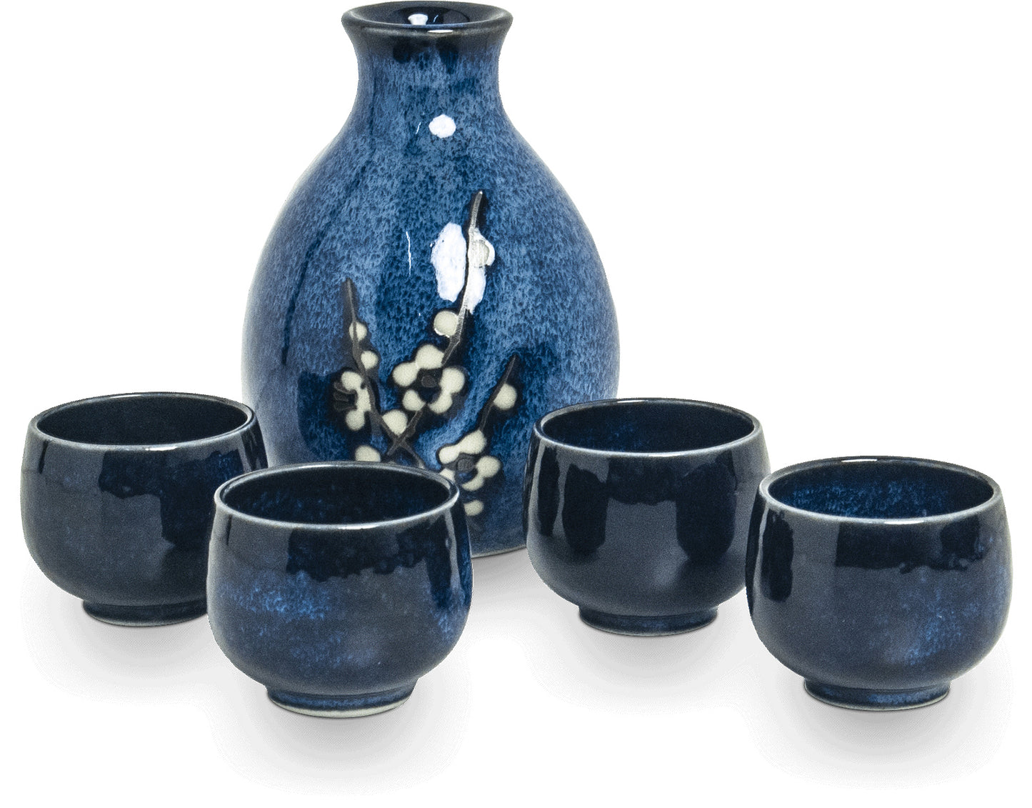 Japan Sake Set Hana blue 5pcs